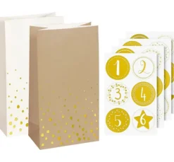 Adventskalender-Set "Goldene Punkte"