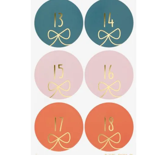 Adventskalendersticker "Round Bows"