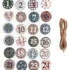 Adventszahlen Buttons "Christmas Patterns" mit Klebepunkt
