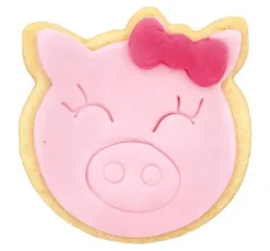 Ausstechform "Schweinchen mit Schleife"