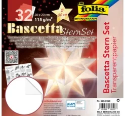 Bascetta-Stern Set "Transparentpapier", Weiß