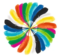Bastelfedern "Bunt"