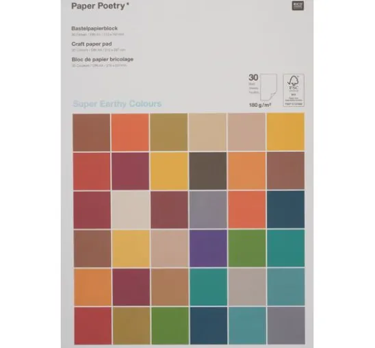 Bastelpapier-Block "Earthy Colours"