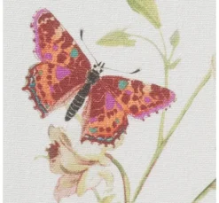 Baumwoll-Stoff "Blumenwiese mit Schmetterlingen"