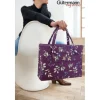 Baumwoll-Stoff "Brilliant" Zweige-Aubergine