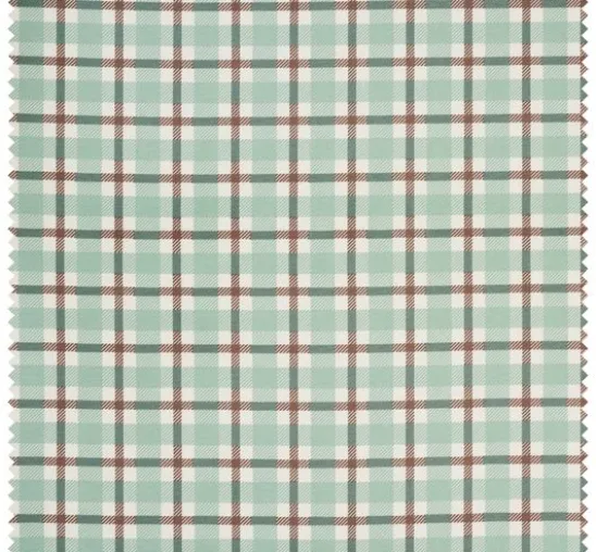 Baumwoll-Stoff "British Karo Grün"