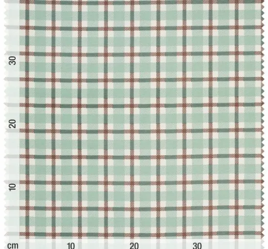 Baumwoll-Stoff "British Karo Grün"