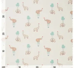 Baumwoll-Stoff "Flying Elephants"