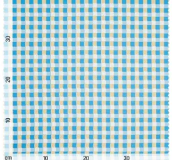 Baumwoll-Stoff "Karo-Blau" Acryl beschichtet