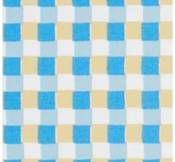 Baumwoll-Stoff "Karo-Blau" Acryl beschichtet