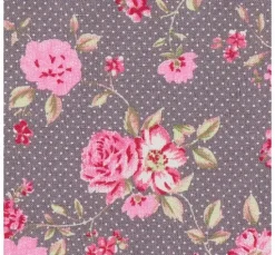Baumwoll-Stoff "Rosenborg" Rosé/Taupe