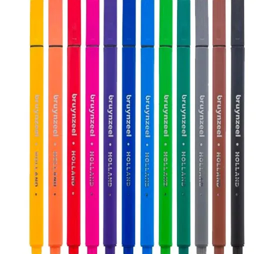 Bruynzeel Fineliner-Set, 12 Farben
