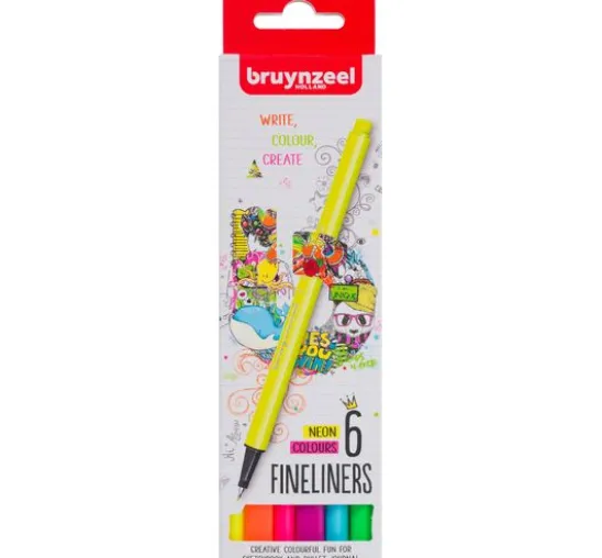 Bruynzeel Fineliner-Set, 6 St.