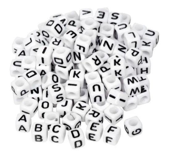 Buchstabenperlen "Schwarz"