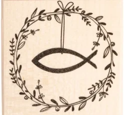 BUTTERER Stempel "Festtagskranz mit Fisch"