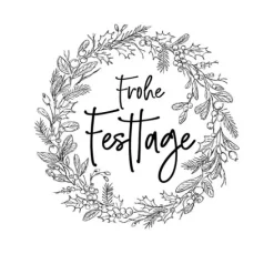BUTTERER Stempel "Frohe Festtage"