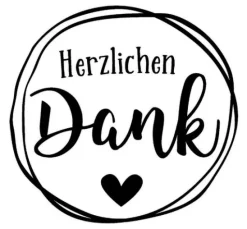 BUTTERER Stempel "Herzlichen Dank"