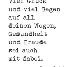 BUTTERER Stempel "Viel Glück und viel Segen"