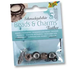 Charms "Feather", 5tlg.