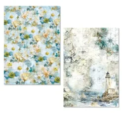 Ciao Bella Motiv-Strohseiden Sortiment "Edge of the Ocean", 8er-Set
