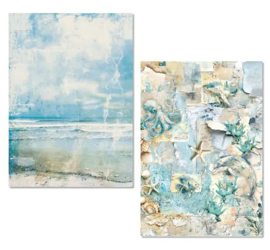 Ciao Bella Motiv-Strohseiden Sortiment "Edge of the Ocean", 8er-Set