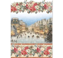 Ciao Bella Motiv-Strohseiden Sortiment "Merry & Bright", 4er-Set