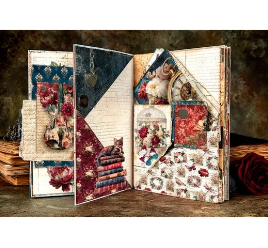 Ciao Bella Scrapbook-Papier "Bohemian Burgundy"