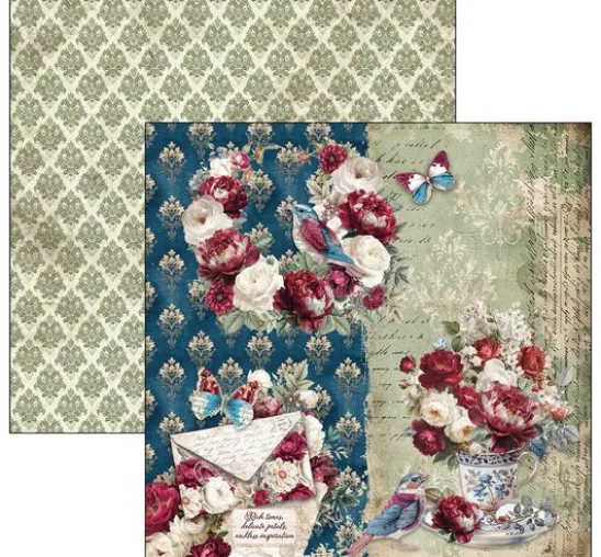 Ciao Bella Scrapbook-Papier "Bohemian Burgundy"