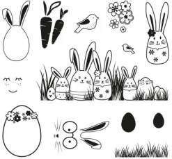 Clear Stamps "Hasenfamilie"
