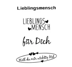 Clear Stamps "Lieblingsmensch"