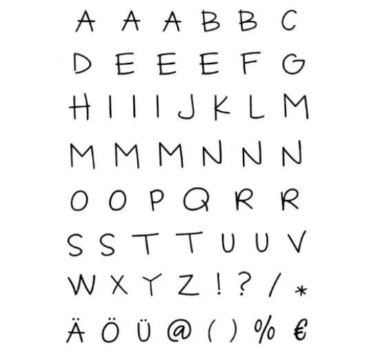 Clear Stempel-Set "Alphabet"