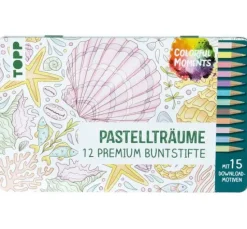 Colorful Moments Designdose mit Buntstiften - Pastellträume