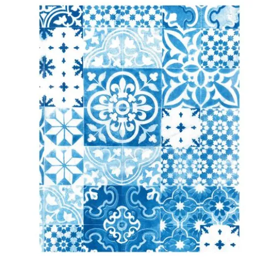 Décopatch-Papier "Kachel-Mosaik Blau"
