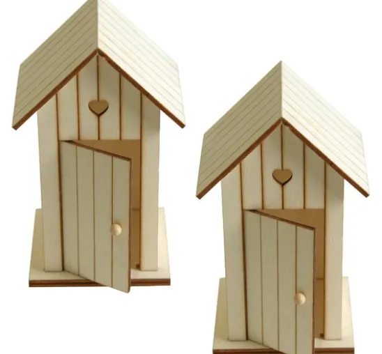 Deko Holz-Strandhäuschen, 2 Stück