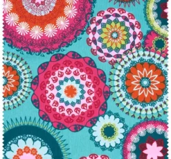 Dekostoff Leinenoptik "Mandala Multicolor"