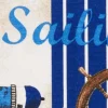 Dekostoff Leinenoptik "Sailing"