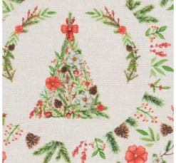 Dekostoff Leinenoptik "Weihnachtsbaum"