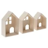 3D Holzhäuschen, 3er-Set