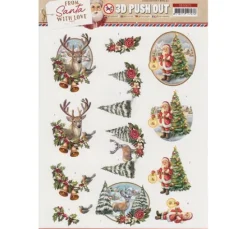 3D-Stanzbogen-Set "From Santa with love"