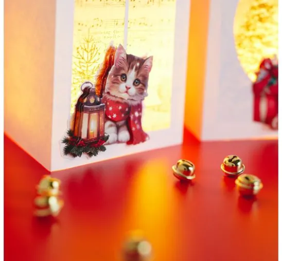 3D-Stanzbogen-Set "Furry Christmas"