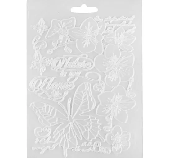 3D-Texturform "Orchidee & Schmetterling"