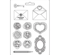 3D-Texturform "Shabby Rose - Letters & Seals"