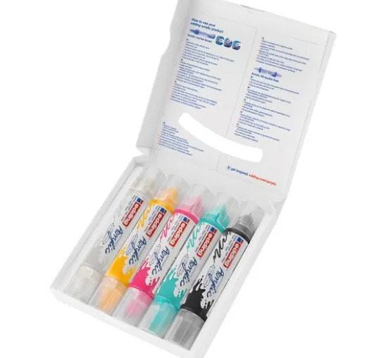 edding 5400 Acrylic "Acryl 3D - Basic", Double Liner, 5er-Set