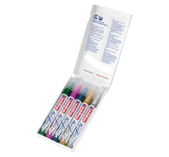 edding 5100 Acrylic "Acrylmarker - Festlich", Mittel, 5er-Set