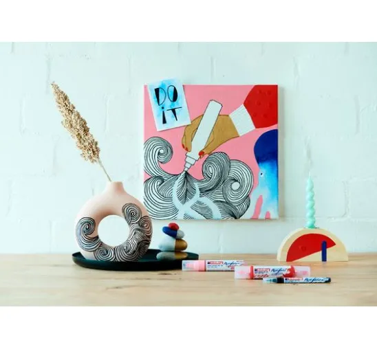 edding 5100 Acrylic "Acrylmarker - Pastell", Mittel, 5er-Set