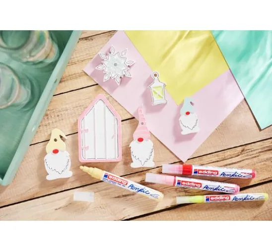 edding 5100 Acrylic "Acrylmarker - Pastell", Mittel, 5er-Set