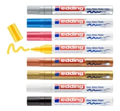 edding 750 Glanzlack-Marker Metallic/Pastell, 8er-Set