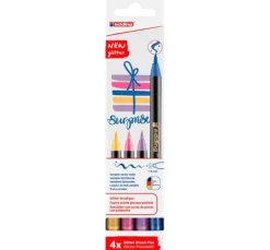 edding 1340 Pinselstift "Glitzer", 4er-Set