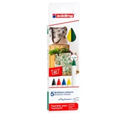 edding 4600 "Textil Pen", 5 Stück