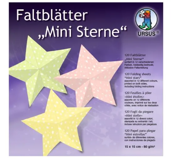 Faltblätter "Mini-Sterne"